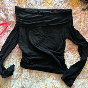 Off the shoulder black top